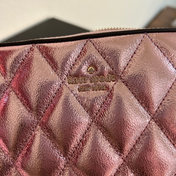 NWT Kate Spade Glimmer Quilted Metallic Crossbody in Mitten Pink - Picture 5 of 7